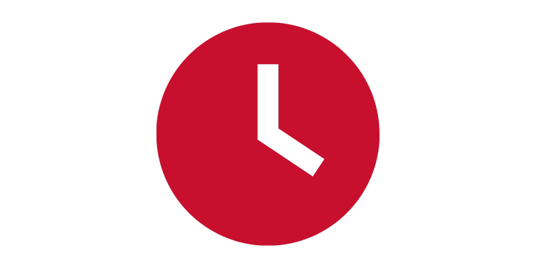 Clock signifying Design & Print service length agreements